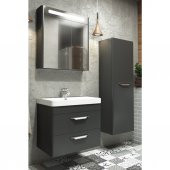Maria 60 Cm Banyo Dolabı - Antrasit (Boy Dolap Dahil ) - 1