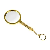 Sırımsı Metal Altın Renkli Büyüteç 80 mm - 2