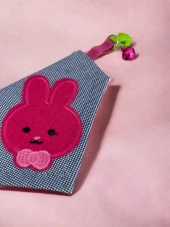 Pink Bunny Kedi Bandana, Fular, Kedi Kıyafeti Kedi Elbisesi, Kedi Tasması - 4