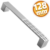 Bihter Desenli Mobilya Mutfak Dolabı Çekmece Dolap Kapak Kulpu Kulpları Kulbu Krom 128 Mm Metal Kulp thumbnail 1