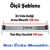 Bihter Desenli Mobilya Mutfak Dolabı Çekmece Dolap Kapak Kulpu Kulpları Kulbu Krom 128 Mm Metal Kulp thumbnail 2