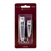 Anchor Çift Renkli Katelalı Tırnak Makası Seti 2 Li Siyah (GX108) GKH - 1