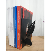RİSİNGMABER Dekoratif Divit ve Gaz Lambası Desenli Metal Kitap Tutucu 2'li paket - 4