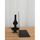 RİSİNGMABER Dekoratif Divit ve Gaz Lambası Desenli Metal Kitap Tutucu 2'li paket - 5