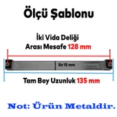 Bihter Düz Mobilya Mutfak Dolabı Çekmece Dolap Kulpu Kulbu Füme (128 MM-12.8 CM) Metal Kulpları - 2