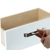 Bihter Düz Mobilya Mutfak Dolabı Çekmece Dolap Kulpu Kulbu Füme (128 MM-12.8 CM) Metal Kulpları - 3