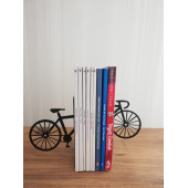 RİSİNGMABER Dekoratif Bisiklet Desenli Metal Kitap Tutucu 2'li paket - 1
