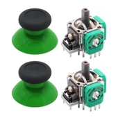 XBOX One Analog Motor Topuz Seti 2+2 One - One S/X - Series S/X Uyumlu Siyah Yeşil - 1