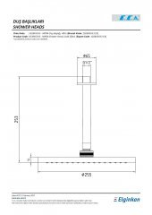 Eca Myra Tavandan Duş Başlığı Tepe Duşu-Altın 102845033 - 2