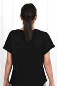 Kadın V Yaka Kısa Kollu T-shirt 1478-23 - 5
