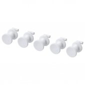 IKEA SKADIS Çok Amaçlı Pano Parçası - Beyaz Küçük Kancalar - 19 mm - 5 Adet - 1
