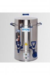 Elektrikli Semaver 50 Bardak 6 Litre Ekoçay Çay Makinesi Otomatı Çaycı Krom - 1