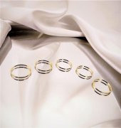 GOLD KAPLAMA 5 Lİ TEL EKLEM SET ( 5 ADET )-YÜZÜK29 - 4
