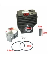 STİHL MS380 / MS381 TESTERE CHROME SİLİNDİR PİSTON SETİ 52 mm thumbnail 3