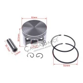 STİHL MS460 MOTORLU TESTERE PİSTON SEGMAN SETİ 52 MM thumbnail 1