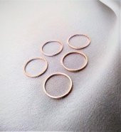 ROSE KAPLAMA 5 Lİ TEL EKLEM SET ( 5 ADET )-YÜZÜK30 - 5