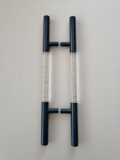 BİRSAN 30*60 PLEKSİLİ CAM KAPI KOLU  ANTRASİT GRİ - 1