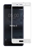 Bufalo Nokia 5 Kavisli 3D Cam Ekran Koruyucu Beyaz - 1