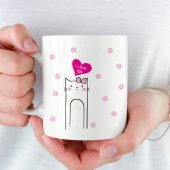 I Love You Cat Özel Tasarım Kupa - 1