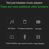 8 GB Dahili Hafızalı Mp3 Çalar Ses Kayıt Fm Radyo Sd Kart Girişli Mp4 Player 1.8 inç Renkli Ekran - 6