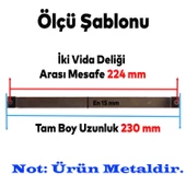 Bihter Mobilya Mutfak Dolabı Çekmece Dolap Kapak Kulpu Kulbu Metal Kulpları Siyah (224 MM-22.4 CM) - 2