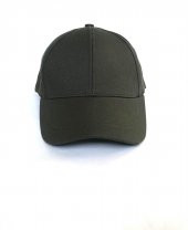 Unisex Haki Spor Arkası Cırtlı Ayarlanabilir Şapka - 1