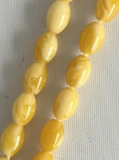 Oval Kesim Kokulu Toz Kehribar Tesbih 33lük 6mm A005 - 5