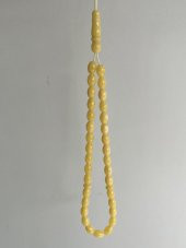 Oval Kesim Kokulu Toz Kehribar Tesbih 33lük 5mm A006 - 2