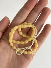 Oval Kesim Kokulu Toz Kehribar Tesbih 33lük 5mm A006 - 3
