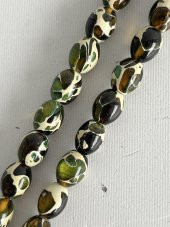Oval Kesim Kokulu Mozaik Toz Kehribar Tesbih 33lük 6mm A003 - 5