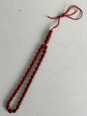 Oval Kesim Kokulu Toz Kehribar Tesbih 33lük 6mm A009 - 4