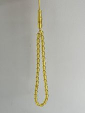 Oval Kesim Kokulu Toz Kehribar Tesbih 33lük 6mm A010 thumbnail 2