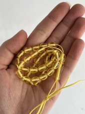 Oval Kesim Kokulu Toz Kehribar Tesbih 33lük 6mm A010 thumbnail 3