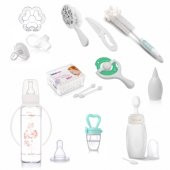 Unisex Elegant Biberon Seti - Yenidoğan Bebek Bakım Seti - BPA İçermez - Bebek Hediyesi Newborn Gift Set - 1