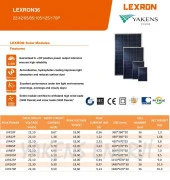 22 Watt 12V Polikristal Güneş Paneli Lexron - 3