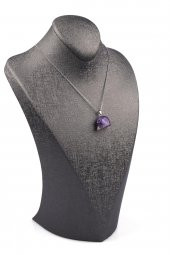 Ametist Doğal Taş Kuru Kafa Model Kolye thumbnail 2