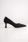 Kandy Siyah Süet Stiletto Kadeh Topuklu Ayakkabı thumbnail 2
