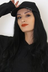 Piercingli Şapka Siyah - 8901.571. - 2