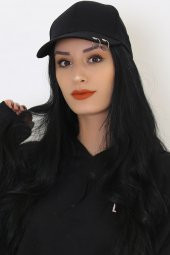 Piercingli Şapka Siyah - 8901.571. - 3