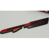 DK Kia GT Line Bagaj Logo 3M 3D Kırmızı Siyah Metal Logo - 3