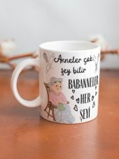 Anneler Çok Şeyi Bilir Babanneler Her şeyi Yazılı Özel Tasarım Baskılı Kupa Bardak Anneler Günü thumbnail 2