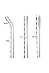 DURNES Paslanmaz Çelik Pipet + Temizleme Fırçası - 3