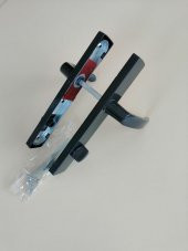 WC PVC KAPI KOLU PLASTİK ANTRASİT GRİ - 1