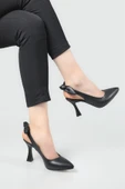 Bilener 2853 Kadın 9 Cm Topuklu Arkası Açık Stiletto Ayakkabı thumbnail 1