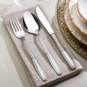 Nehir buket kaşık çatal takımı - 72 prç. kaşık çatal takımı seti 12 kişilik - 1