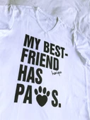 My Best Friend Has Paws Tişört Gri - 2