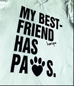 My Best Friend Has Paws Tişört Gri - 3