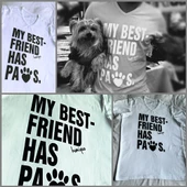 My Best Friend Has Paws Tişört Gri - 4