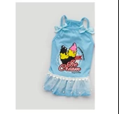 MAVİ ICE CREAM TÜTÜLÜ KÖPEK ELBİSESİ - 3