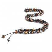 Kaplangözü & Altıgen Kesim Hematit Doğal Taş Erkek Doğal Taş Kolye thumbnail 2